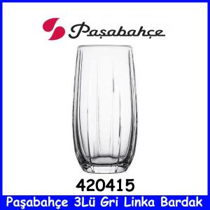 Paşabahçe 3Lü Gri Linka Bardak Takımı 420415 Kalteli Cam Ürün