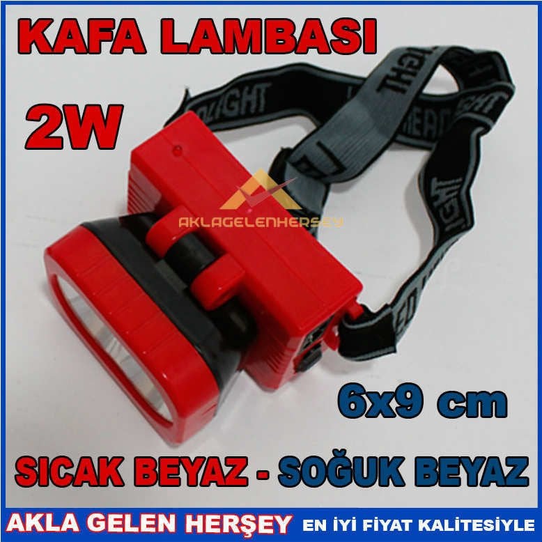 ŞARJLI 2 LEDLİ SICAK ve SOĞUK BEYAZ KAFA LAMBASI