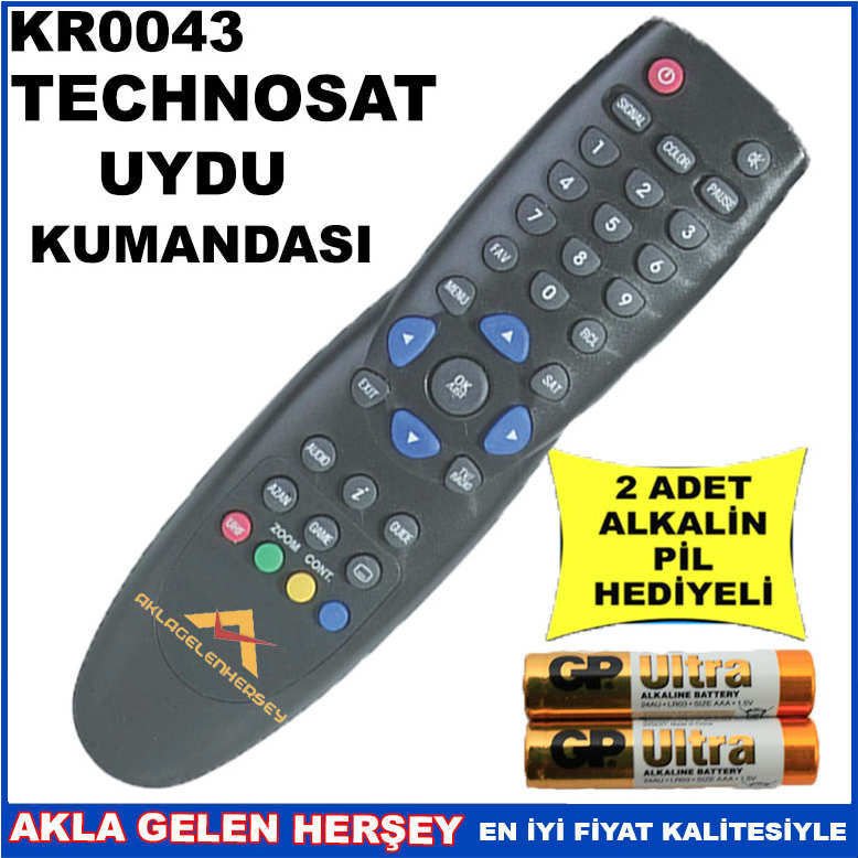 TECHNOSAT UYDU CİHAZI Receiver KUMANDASI KR0043