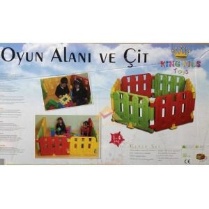 6 Parça Kolay Kurulumlu Çocuk Oyun Alanı Oyun Bahçe Çiti Top Havuzu