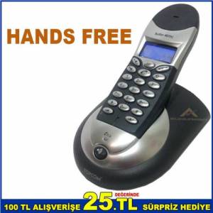 Arayan Numarayı Gösteren Dijital Deck Telsiz Telefon Handsfree Mavi Işıklı Ekranlı Kablosuz Telefon