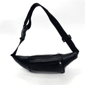 3Gözlü Fermuarlı Askılı Klasik Model Sade Deri Bel Çantası Unisex