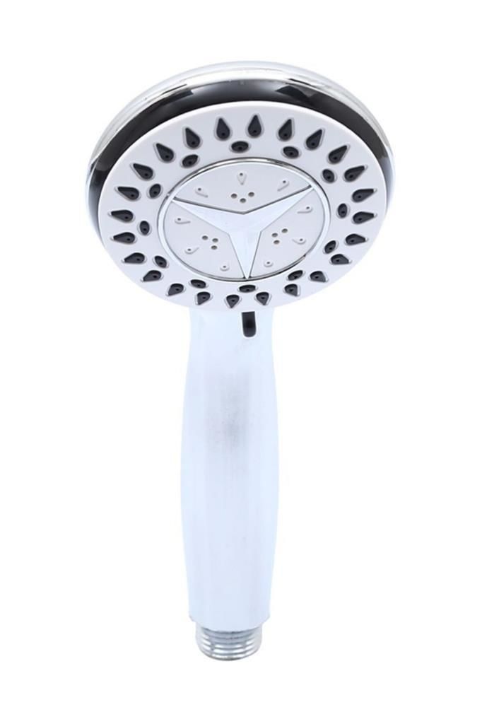 Krom Kaplama Duş Başlığı 4 Fonksiyonlu Tasarruflu Mercedes Duş Başlığı 9cm Çap