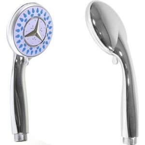 Krom Kaplama Duş Başlığı 4 Fonksiyonlu Tasarruflu Mercedes Duş Başlığı 9cm Çap