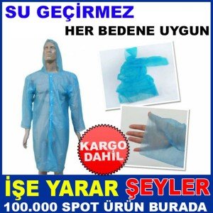 SU GEÇİRMEZ KULLAN AT POŞET YAĞMURLUK 4LÜ SET