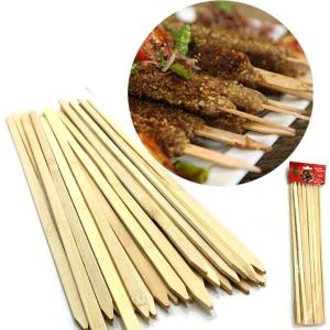 Adana Kebap İçin 25 Adet Bambu Yassı Çöp Şiş Ahşap Natural Doğal