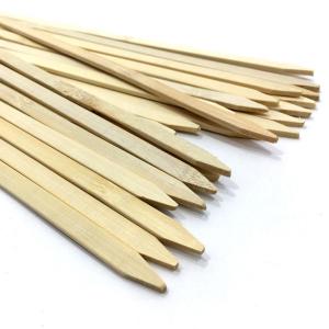 Adana Kebap İçin 25 Adet Bambu Yassı Çöp Şiş Ahşap Natural Doğal