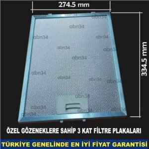 Alüminyum Davlumbaz Filtresi 274,5x334,5mm Ankastre Filtresi 27.4