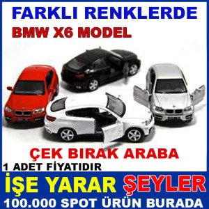 Bmw X6 Modl Açılr Kaplı Metal Çek Bırak Araba