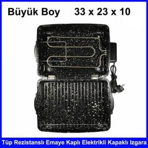 Dumansız Tüp Rezistanslı Emaye Kaplama Elektrikli Kapaklı Izgara 