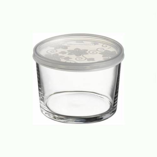 Paşabahçe 42230 Çiçek Desenli Kapaklı Saklama Kabı Kaliteli Cam 