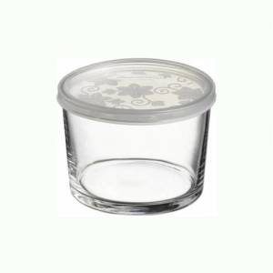 Paşabahçe 42230 Çiçek Desenli Kapaklı Saklama Kabı Kaliteli Cam 