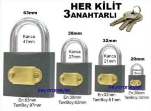 32mm GÖVDELİ ÇELİK ASMA KİLİT VALİZ DOLAP KAPI