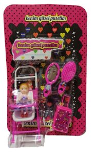 Benim Güzel Pusetim 5 Parça Plastik Oyuncak Set Bebek Tarak Ayna