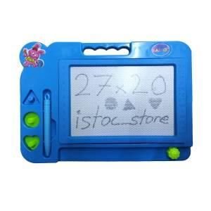 Erkek Çocukların Eğitimi İçin Mavi Eğitici Manyetik Yazı Tahtası Şekiller ve Kalemli