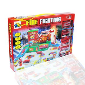 Metal Kasa Die-Cast İtfaiye Oyuncak Seti - Mesleki Oyuncak Seti