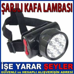 7 LED ŞARJLI KAFA LAMBASI İKİ AYRI KONUMLU