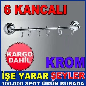 6 KANCALI FULL KROM MUTFAK VE BANYO ASKILIĞI KD