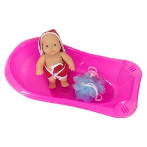 Banyo yapan 42cm Büyük Kuvet Bebiş Bebek Küvetli Oyuncak Et Bebek