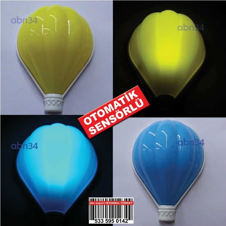 Uçan Balon Model Sensörlü Led Gece Lambası Soft Işıklı