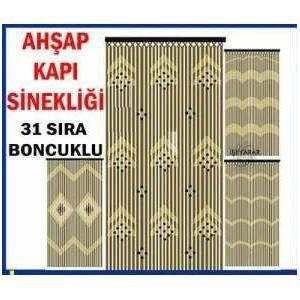 Kapı dekor perdesi 90x180cm 31 sıra boncuklu ahşap kapı sinekliği