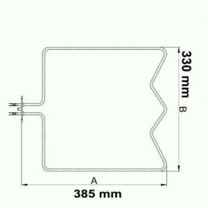 1200W Fırın Rezistansı 220V 330x385mm Yerli Üretim Sağlam