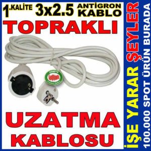 3x2.5 TSE GARANTİLİ TOPRAKLI UZATMA KABLOSU 5m -2