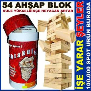 Ahşap Denge Tahta Kule Oyunu Özel Taşıma Çantalı