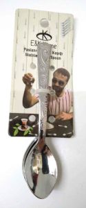 E&K Home Paslanmaz Çelik 6 Adet Dekorlu Çay Kaşığı B-
