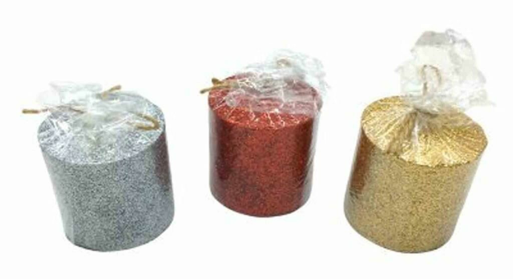 Küçük Boy Silindir Simli Mum