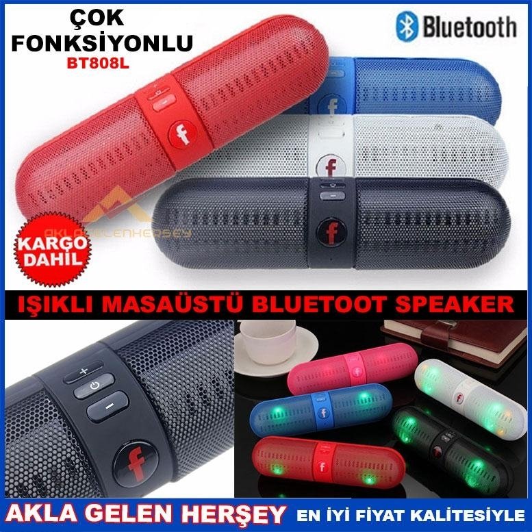 Ücretsiz Kargo IŞIKLI TAŞINABİLİR BLUETOOT MASA ÜSTÜ SPEAKER