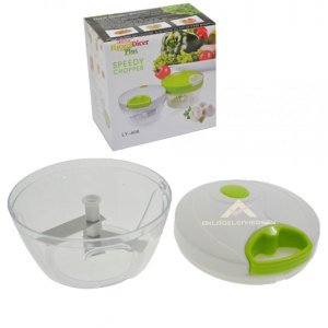 Nicer Dicer Plus İp Çekmeli Soğan Doğrayıcı 3 Bıçaklı Çok Fonksiyonlu Sebze Doğrayıcı El Blender