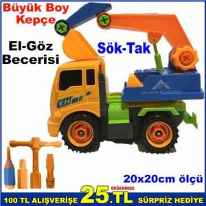 Büyük Boy Kepçe Kamyon El-Göz Koordinasyonunu Geliştiren Pratik Sök-Tak Özellikli Kepçe