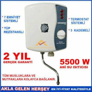 ELEKTRİKLİ MUTFAK ŞOFBENİ 3 KADEME ANİ SU ISITICI MUSLUK ŞOHBEN