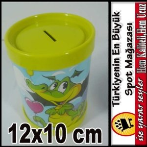 FIÇI MODEL RENKLİ DESENLİ PLASTİK KUMBARA