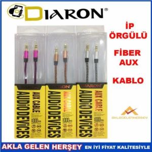 İP ÖRGÜLÜ AUX METAL KABLO ALTIN UÇLU 2.0