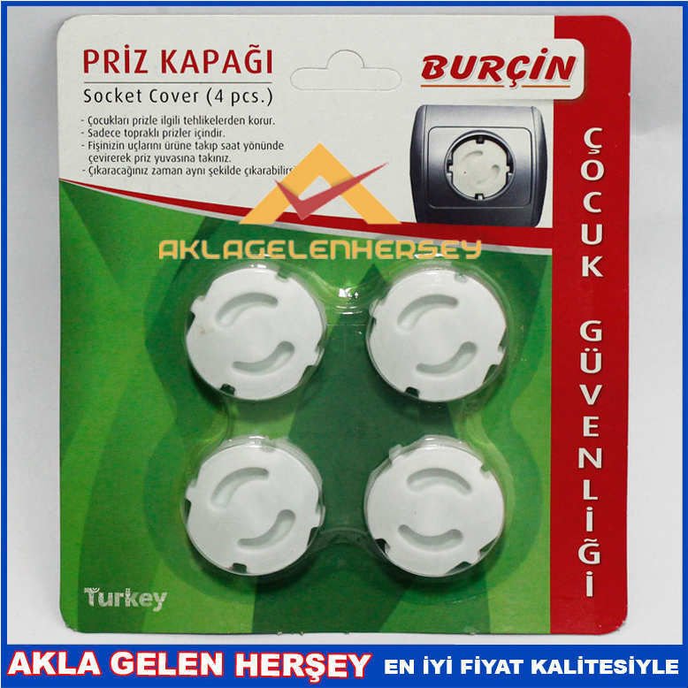 4 ADET GÜVENLİ, ELEKTRİKTEN KORUYAN PRİZ KAPAĞI