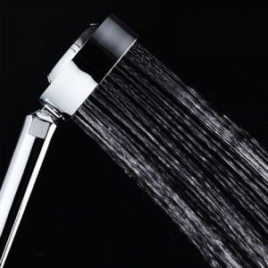 Krom Kaplamalı Çift Taraflı (şampuanlı) Masaj Terapili 3 Fonksiyonlu Duş Başlığı 9 cm Çap