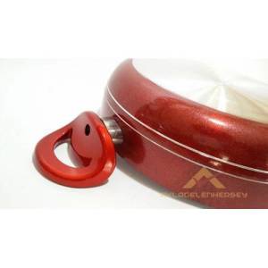 Cam Kapaklı Seramik Basık Karnıyarık Tenceresi