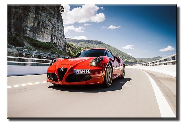 ALFA ROMEO 4C 6 değişen ölçü ORİJİNAL KANVAS TABLO