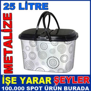 25 LİTRE  METALİZE KALİTELİ PİKNİK SEPETİ