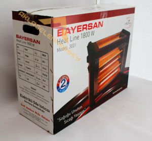 BAYERSAN1800W EMNİYETLİ ELEKTRİKLİ ODA ISITICI 
