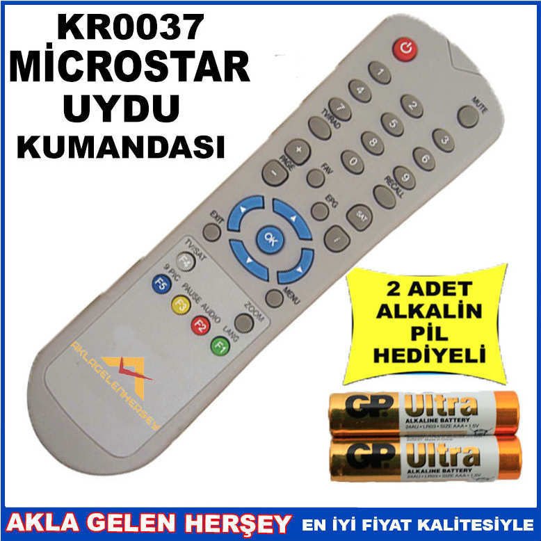MİCROSTAR UYDU CİHAZI Receiver KUMANDASI KR0037