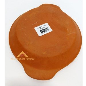 23x3cm TOPRAK GÜVEÇTEN SAHAN KULPLU YUMURTA TAVA