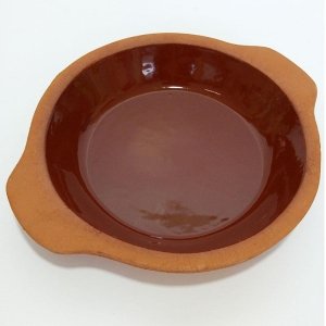 23x3cm TOPRAK GÜVEÇTEN SAHAN KULPLU YUMURTA TAVA
