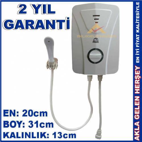 GÜVENLİ 3 KADEME SU ISITICI BANYO ŞOHBENİ 7 EMNİYETLİ ELEKTRİKLİ