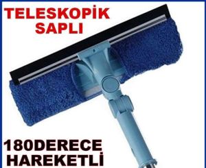 AYARLANABİLİR TELESKOPİK SAPLI CAM SİLME MOPU