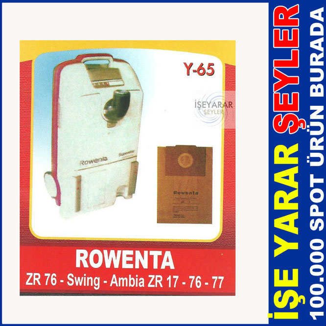 ROWENTA ELEKTRİKLİ SÜPÜRGE TOZ TORBASI Y65