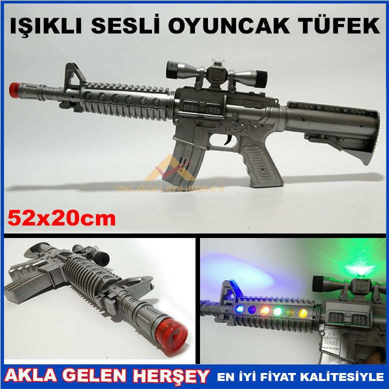 SESLİ IŞIKLI 52cm M16 SÜPER SNİPER OYUNCAK TÜFEK