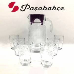 Paşabahçe 95195 Flowers 6'lı Cam Sürahi 1650 cc